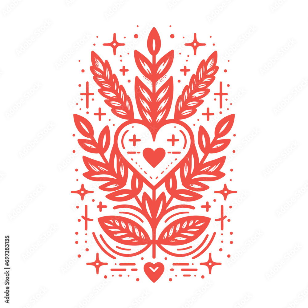 logo vector of valentines day doodles