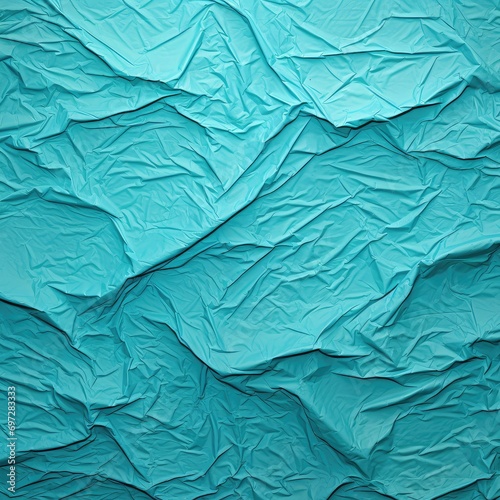 Blue Background, Crumpled Colored Paper Texture Stock Photo photo