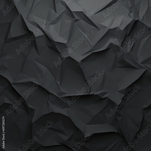Mystic Noir: Black Crinkled Paper Design Element