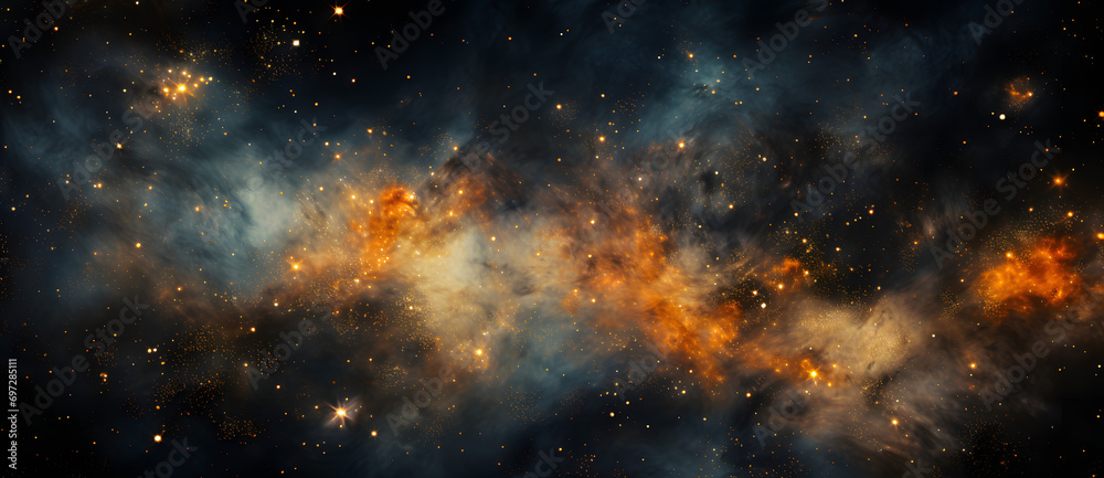 Cosmic nebula with stars