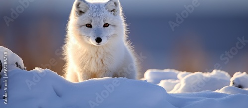 Snow-covered Arctic Fox