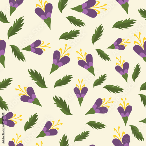 Seamless floral pattern in vector for backgrounds, fabrics, wallpaper, wrapping and more
