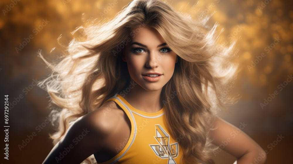 Beauty cheerleaders in action with male coach. Concept of unity and team sport. Training at college high school with young female teenagers. Close up portrait. Beauty cheerleaders in action with male coach. Concept of unity and team sport. Training at college high school with young female teenagers. Close up portrait.
