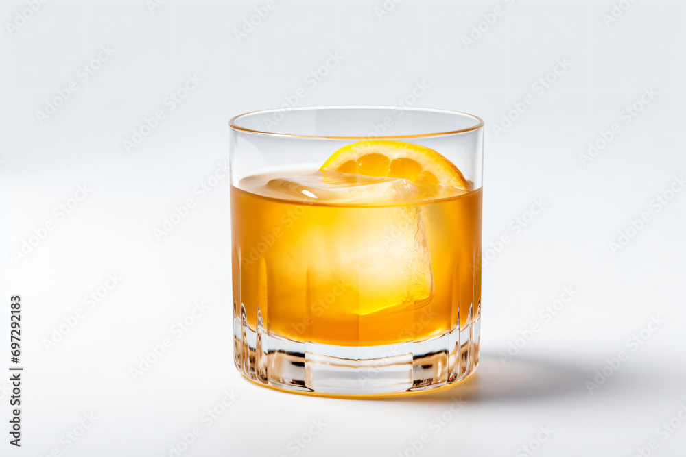 a glass of orange juice with a slice of orange a glass of orange juice with a slice of orange
