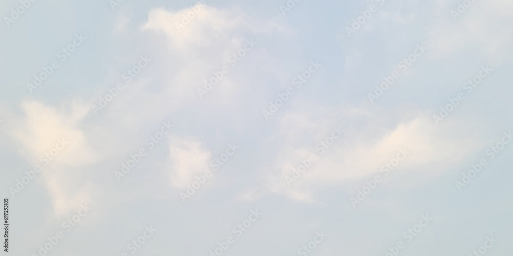 Naklejka premium Natural and cloudy fresh blue sky background. Natural sky beautiful blue and white texture background. blue sky with cloud. sky with white clouds as background or texture