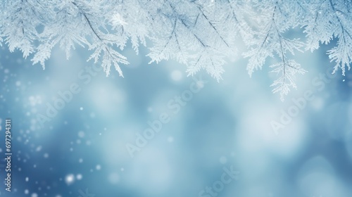Frozen pine branch and snow © BrandwayArt