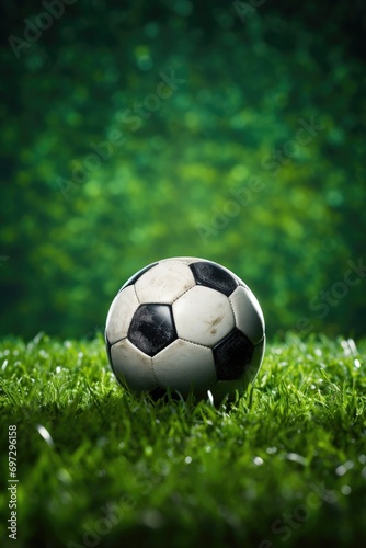 Soccer ball on green grass