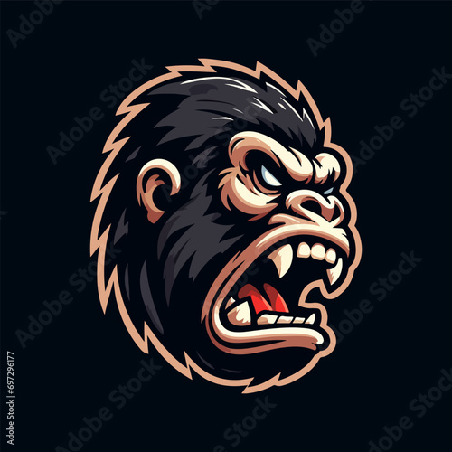 Wallpaper Mural Gorilla head mascot logo template Torontodigital.ca