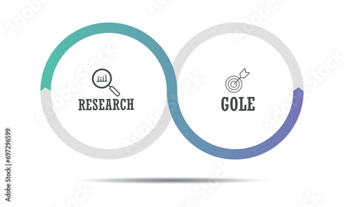Business process. Timeline infographics with 2 steps, options. 