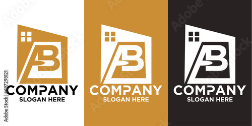 a logo with the initials A B is simple and suitable for business needs