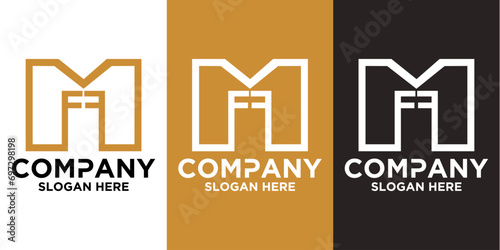 a logo with the initials M F F is simple and suitable for business needs