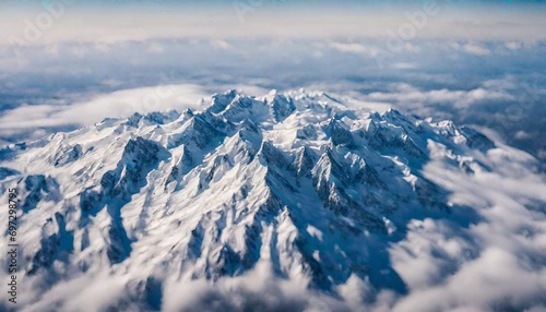 snow covered mountains