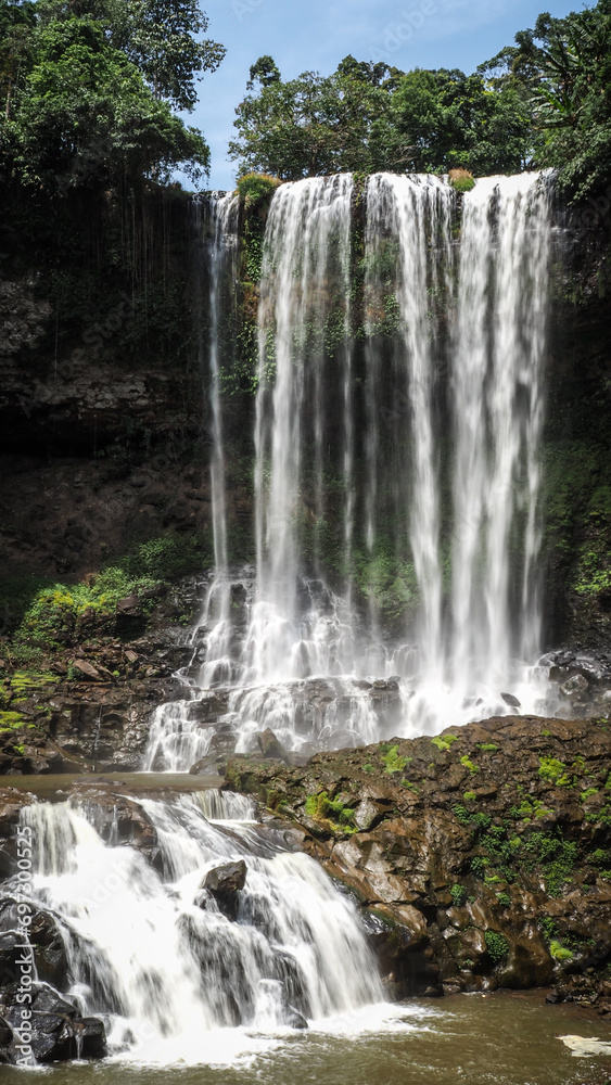 The view of Damb'ri Waterfall in Southern Vietnam The view of Damb'ri Waterfall in Southern Vietnam