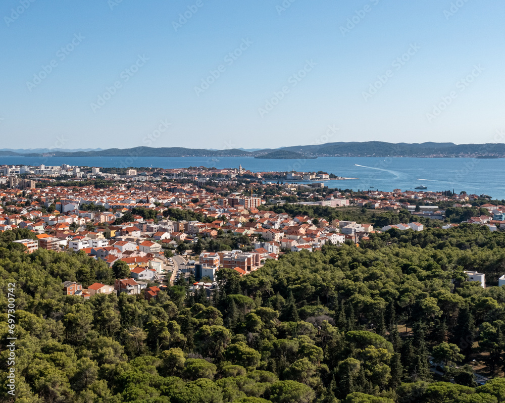Miasto Zadar i morze Adriatyckie Chorwacja