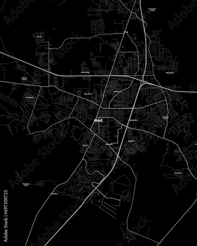 Slidell Louisiana Map, Detailed Dark Map of Slidell Louisiana photo