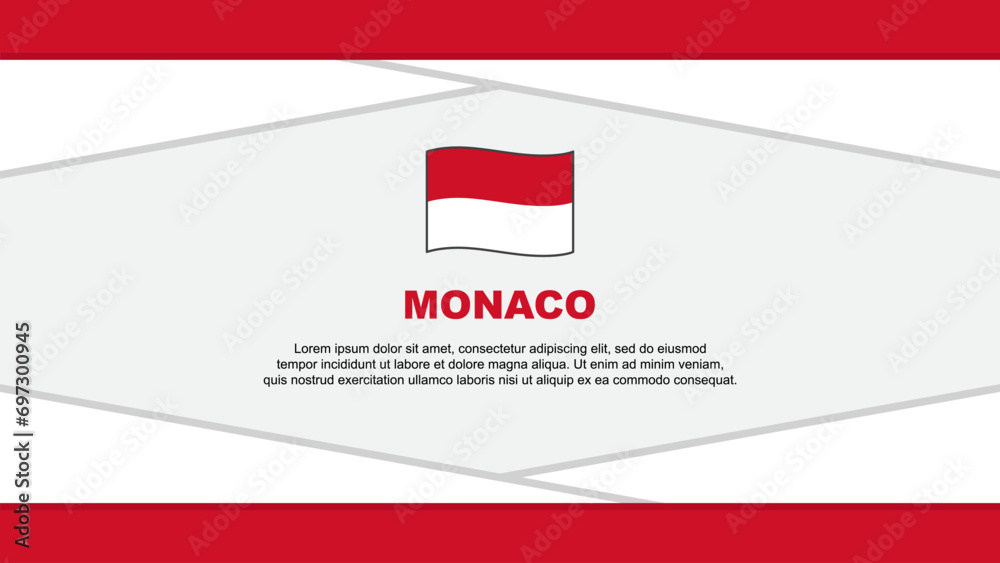 Monaco Flag Abstract Background Design Template. Monaco Independence ...