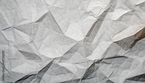 crumpled texture of white paper background, crushed paper texture