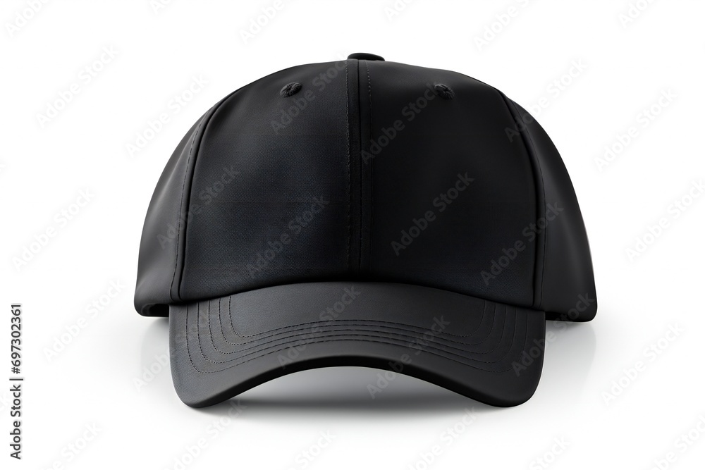 Black cap mock up isolated on white background. Black cap mock up isolated on white background.