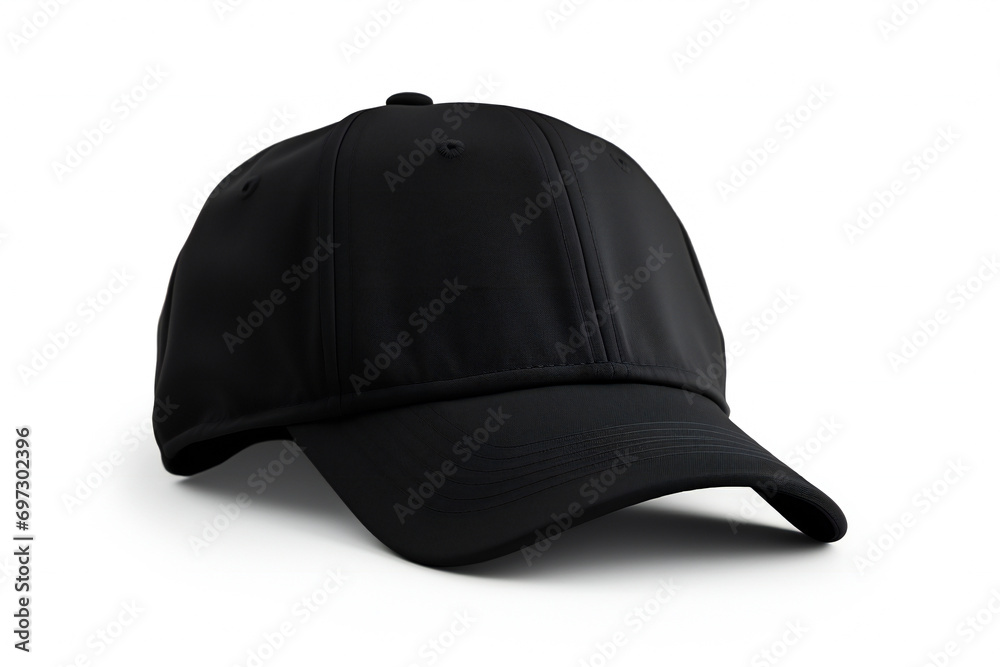 Black cap mock up isolated on white background. Black cap mock up isolated on white background.