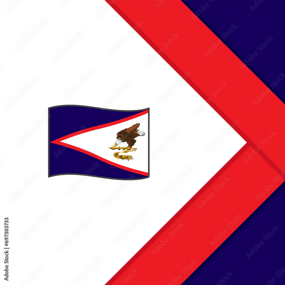 American Samoa Flag Abstract Background Design Template. American Samoa Independence Day Banner Social Media Post. American Samoa Cartoon