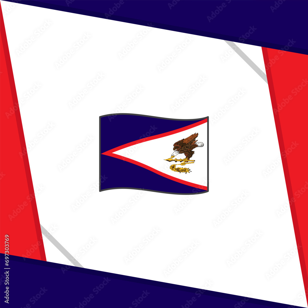 American Samoa Flag Abstract Background Design Template. American Samoa Independence Day Banner Social Media Post. American Samoa Independence Day