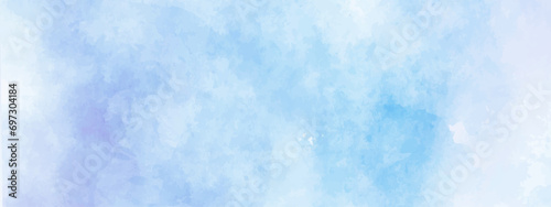 abstract soft brush painted white and blue watercolor background. 
