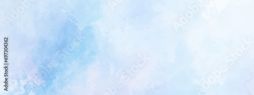 abstract soft brush painted white and blue watercolor background.	