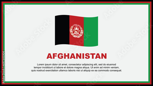 Afghanistan Flag Abstract Background Design Template. Afghanistan Independence Day Banner Social Media Vector Illustration. Afghanistan Banner