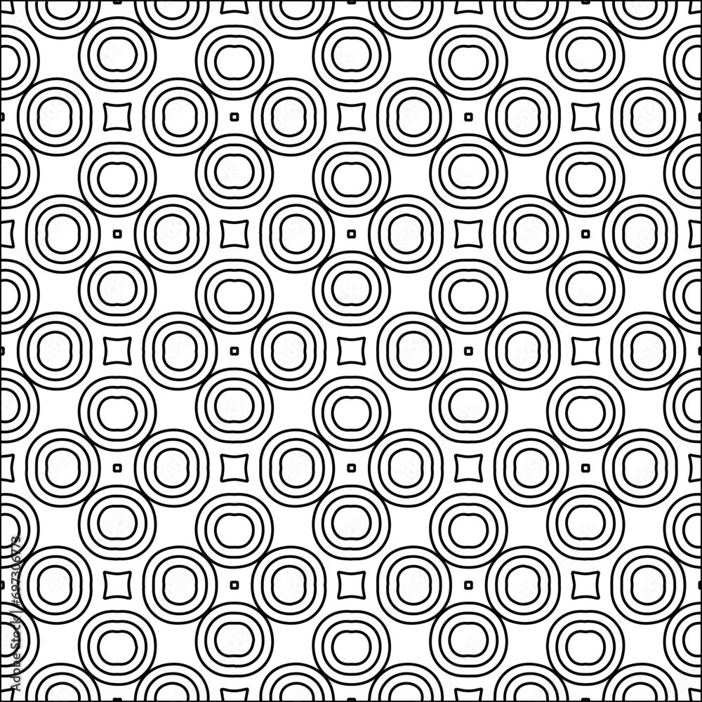 Abstract shapes from lines. Vector graphics for design. Black and white color. Simple pattern.