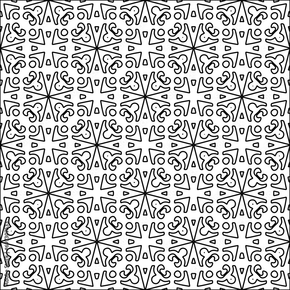 Abstract shapes from lines. Vector graphics for design. Black and white color. Simple pattern. Abstract shapes from lines. Vector graphics for design. Black and white color. Simple pattern.
