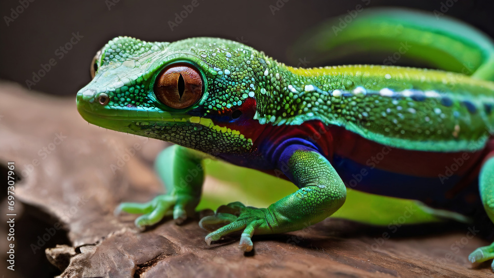 Obraz premium reptiles on blac kbackground