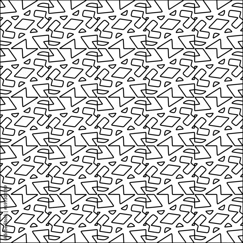 Abstract shapes from lines. Vector graphics for design. Black and white color. Simple pattern. Abstract shapes from lines. Vector graphics for design. Black and white color. Simple pattern.