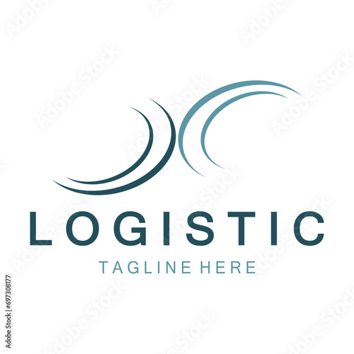logistics logo icon illustration vector design  distribution symbol  delivery of goods  economy  finance