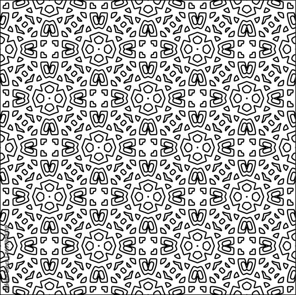 Abstract shapes from lines. Vector graphics for design. Black and white color. Simple pattern. Abstract shapes from lines. Vector graphics for design. Black and white color. Simple pattern.