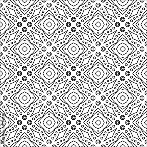 Abstract shapes from lines. Vector graphics for design. Black and white color. Simple pattern.