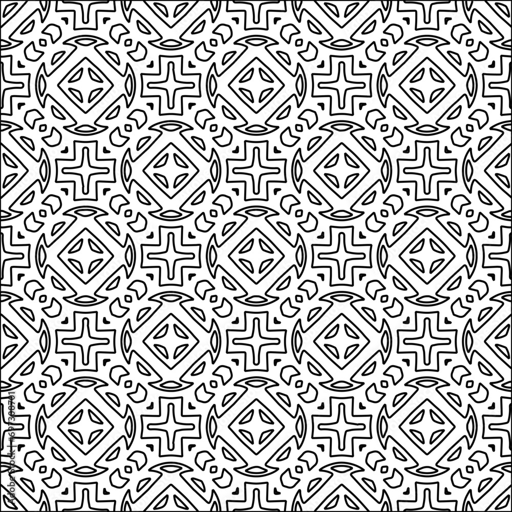 Abstract shapes from lines. Vector graphics for design. Black and white color. Simple pattern. Abstract shapes from lines. Vector graphics for design. Black and white color. Simple pattern.