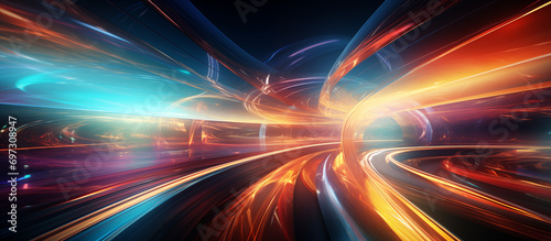 Abstract background lights in motion blur