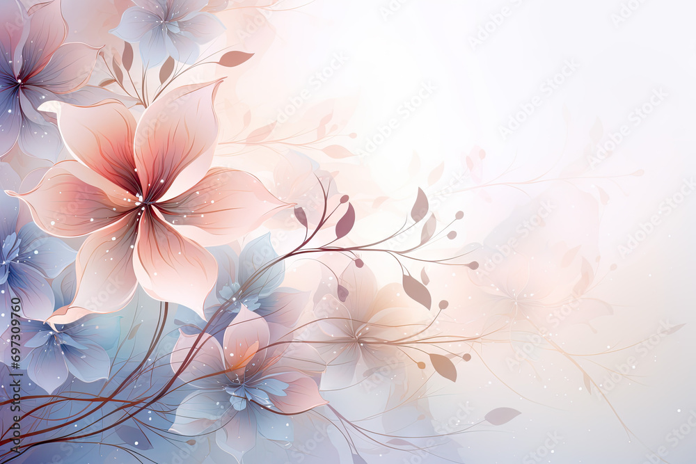 Floral background with lily. Vector illustration