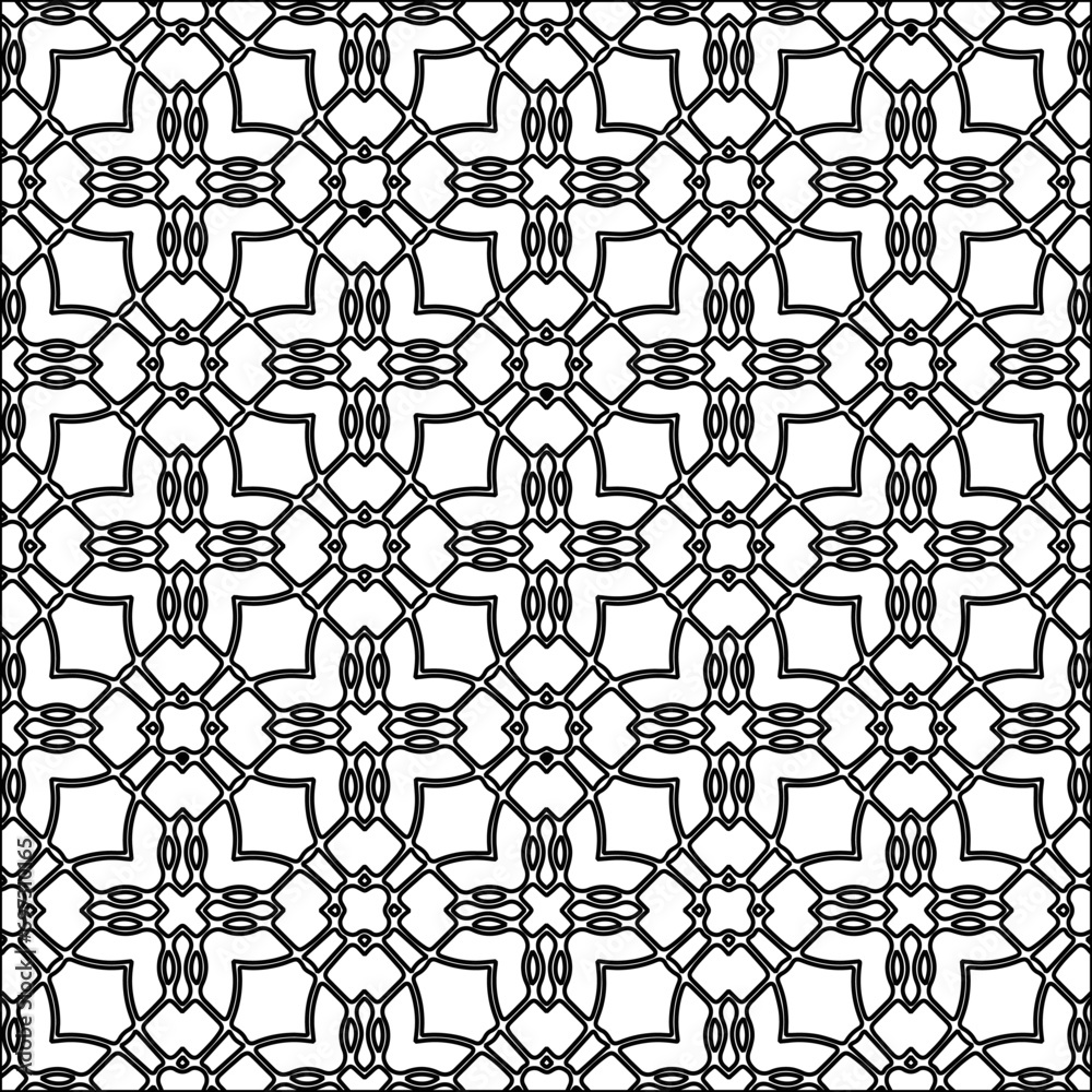 Abstract shapes from lines. Vector graphics for design. Black and white color. Simple pattern. Abstract shapes from lines. Vector graphics for design. Black and white color. Simple pattern.