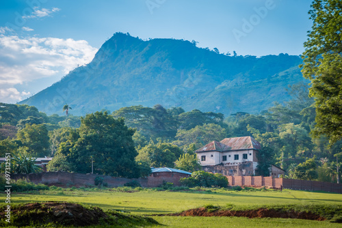 View of the Zomba plateau from the town of Zomba, Malawi