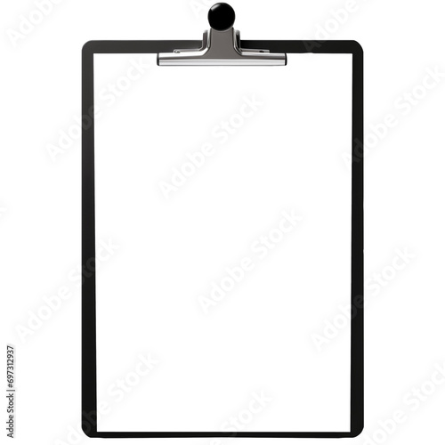 a black color clipboard with blank space for text on a transparent background photo
