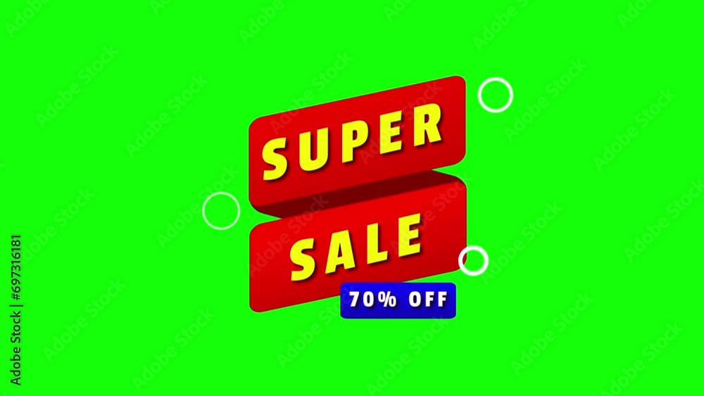 Vidéo Stock Promotional animation sale banner 70% off. animated ...
