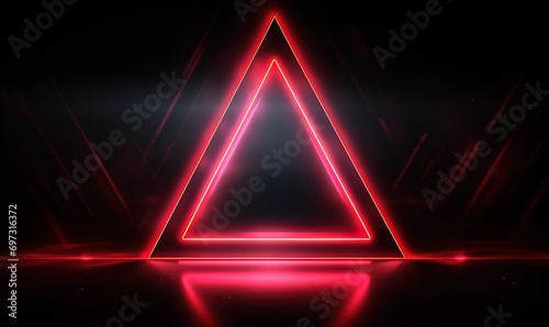 red triangle light shaped geometric background. generative AI