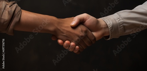 a businessman shaking hands. generative AI