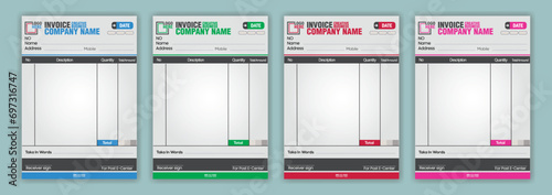 Business payment Cash memo invoice vector template design