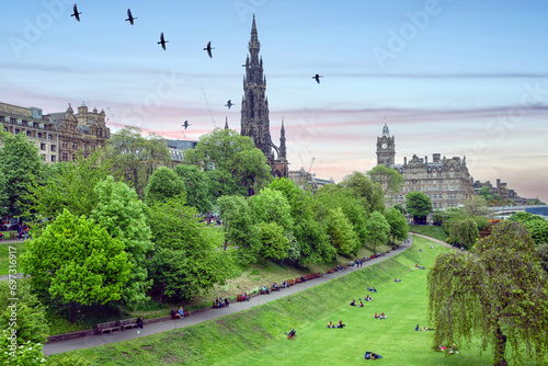 Scott Monument in sunny Edinburgh 