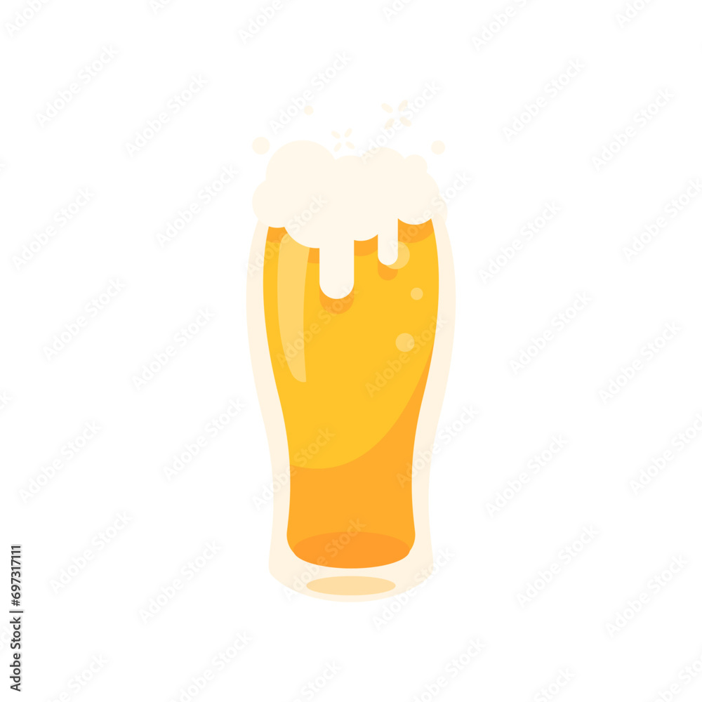 Beer in a glass with beer foam St. Patrick's Day Celebration Elements Beer in a glass with beer foam St. Patrick's Day Celebration Elements