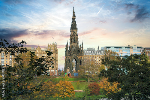 Scott Monument in sunny Edinburgh 
