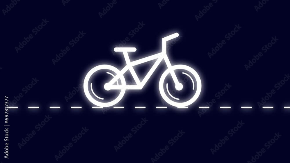 Simple Bicycle icon glyph style design, simple design logotype animation background. bicycle icon animation. Simple Bicycle icon glyph style design, simple design logotype animation background. bicycle icon animation.