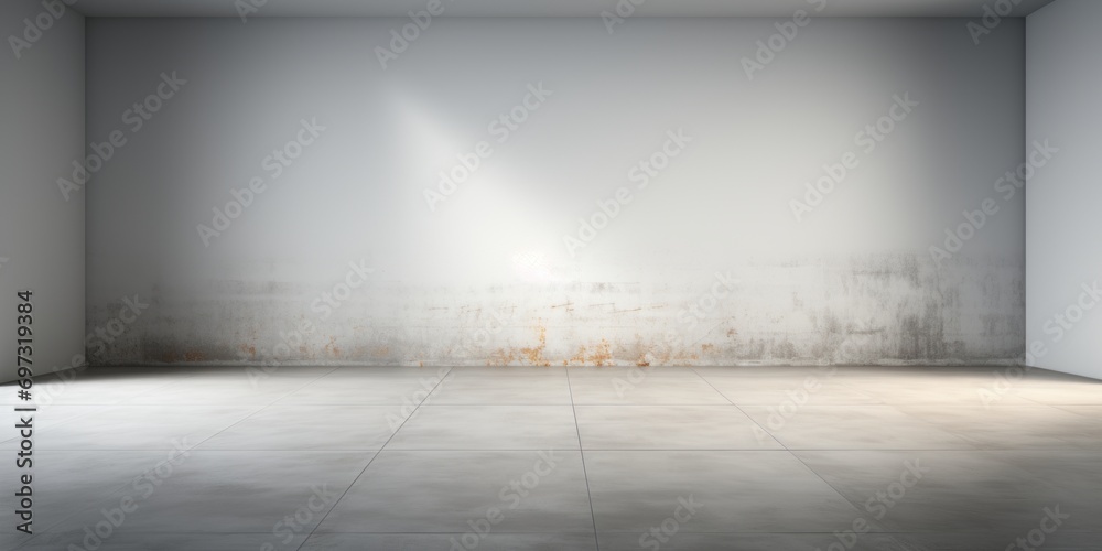 Light and Airy: Grey Background with Clean White Floor